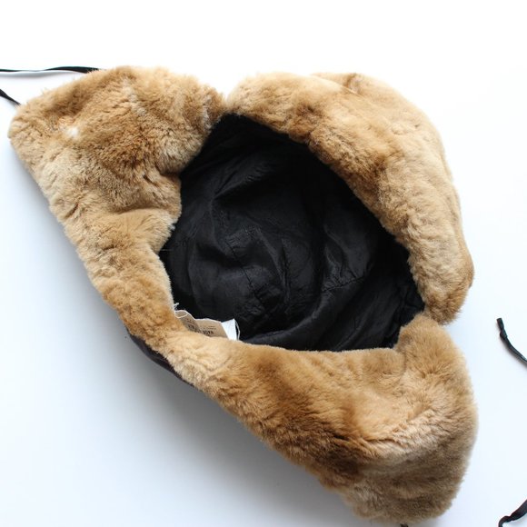 Conte of Florence Trapper Hat Brown Cotton Faux Fur Warm Winter Hat Italy - Picture 5 of 8